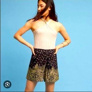Anthropologie Hei Hei Black and Tan Shorts Size S